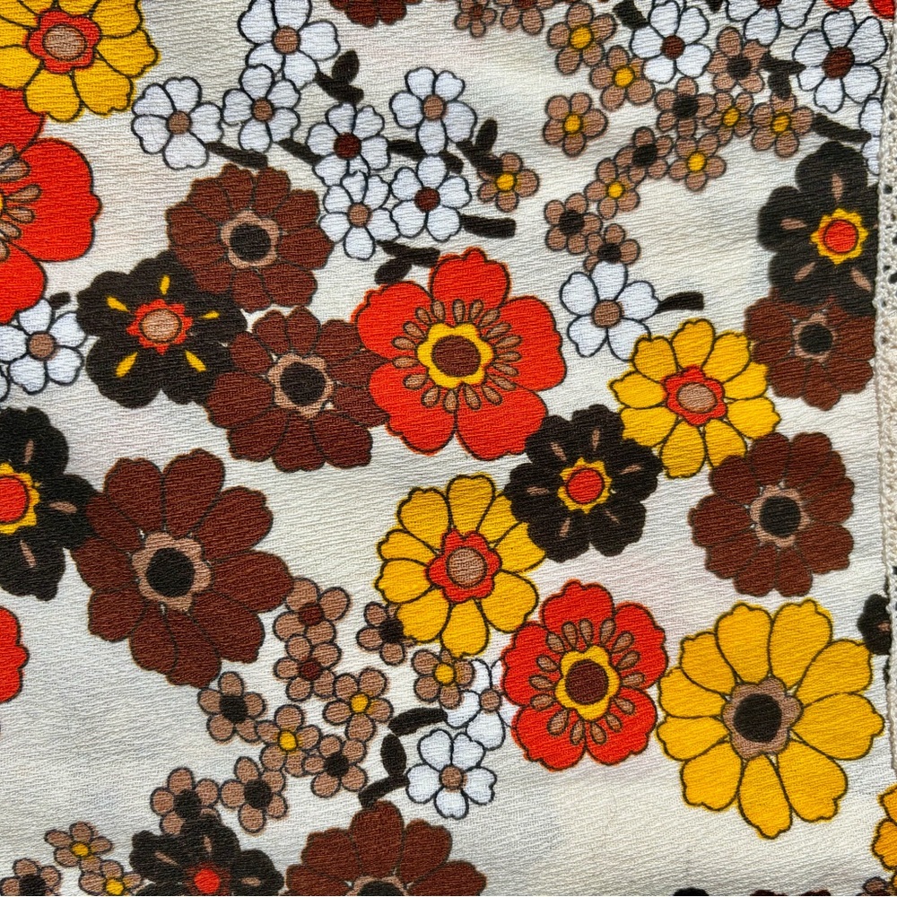 Vintage 1970s Handmade Decorative Table Linen